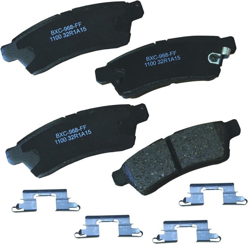 Bendix وسادات فرامل خلفية سيراميك SBC1100 الممتازة لنيسان فرونتير 2024-2005، إكستيرا 2015-2005، سوزوكي إكواتور 2012-2009 - Image 1